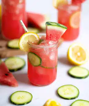watermelon cucumber lemon water