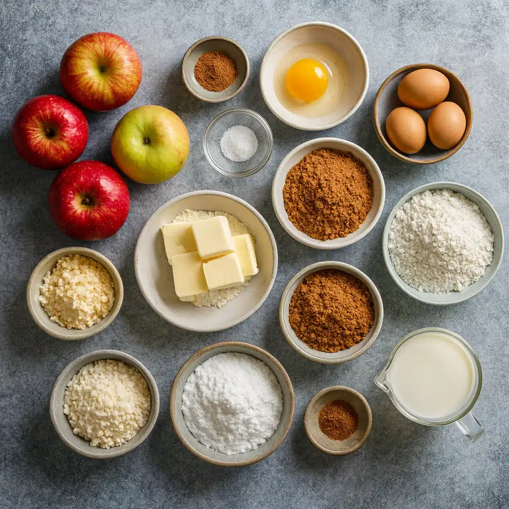 Ingredients for Grandma Mollies applesauce cake recipe 