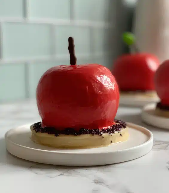 fruit-shaped-pastries-red-apple fruit shaped pastries realistic red apple dessert