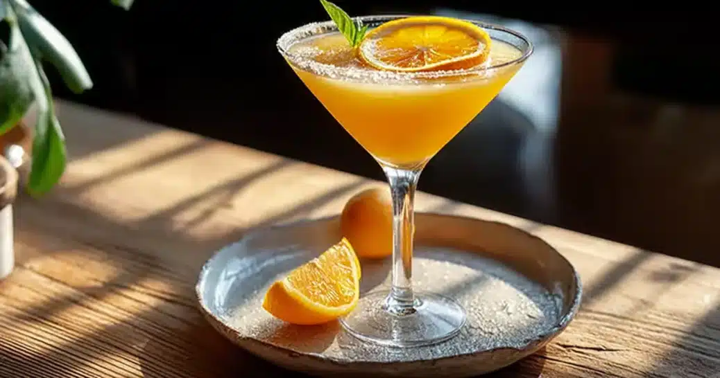 Viral cortisol cocktail with orange juice and sea salt