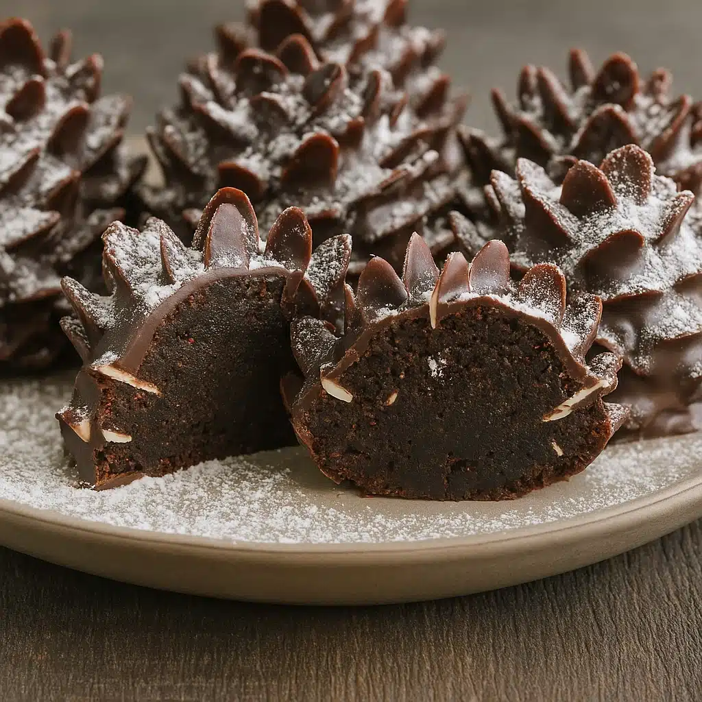Inside of Viral Pine Cone Brownies