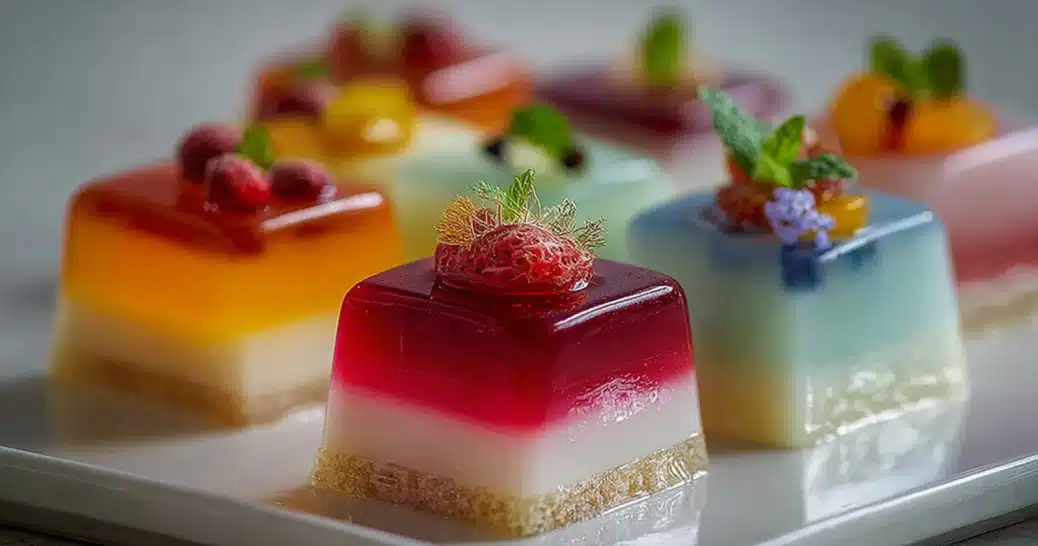 agar-agar-powder-layered-fruit-jelly-dessert Agar agar powder layered fruit jelly vegan dessert