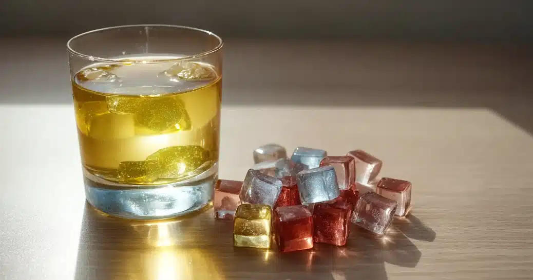 Chilled bariatric gelatin recipe cubes ready to serve