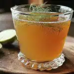 Brazilian honey trick recipe with raw honey, lime, and fennel served warm in a glass cup