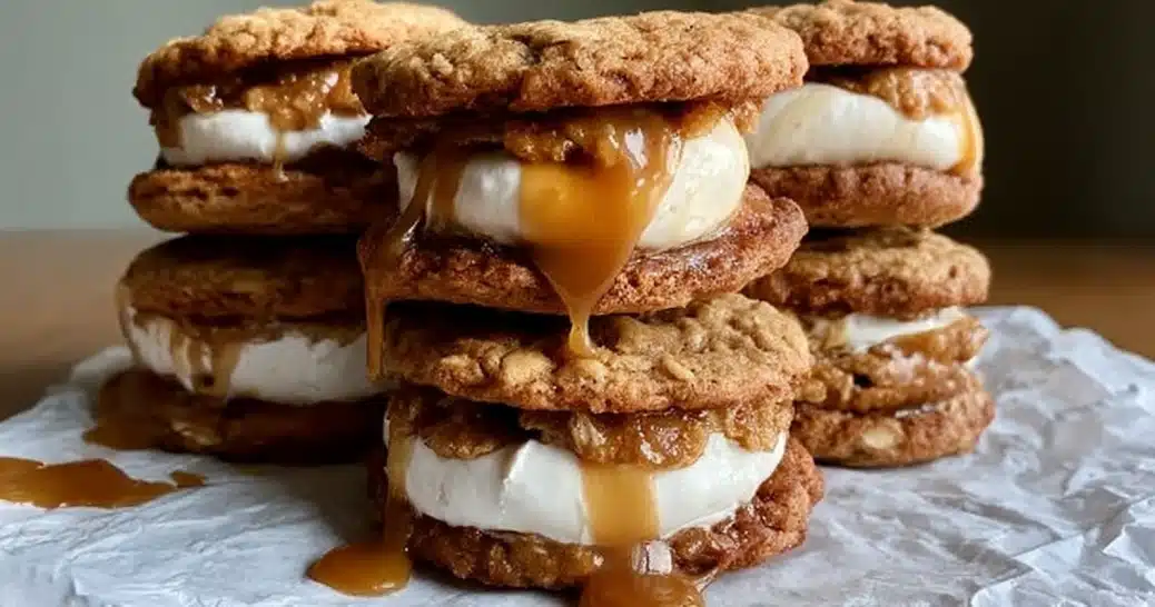 Home 13 Easy Homemade Caramel Apple Brown Butter Oatmeal Cream Pies