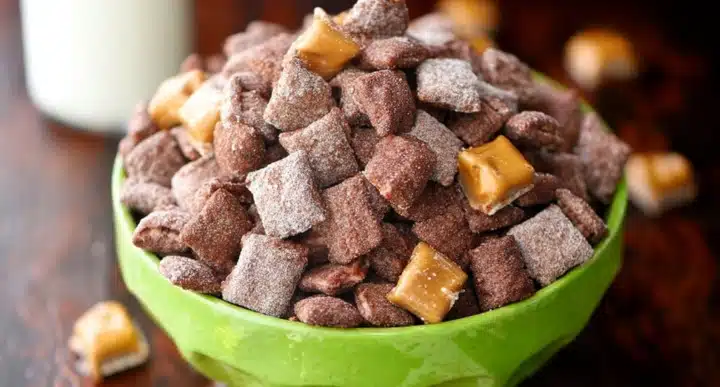 Chocolate Caramel Apple Puppy Chow: Easy, Sweet & Crunchy Halloween Snack Mix