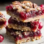Cranberry Pecan Pie Bars – The Best Easy Holiday Dessert Recipe 3 Cranberry Pecan Pie Bars with buttery oat crust and pecan topping