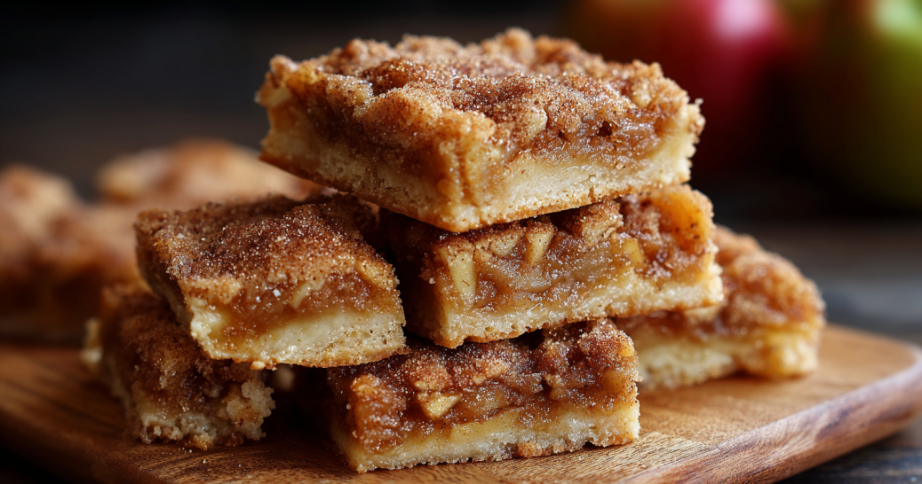 Delicious Apple Snickerdoodle Bars Freshly Baked
