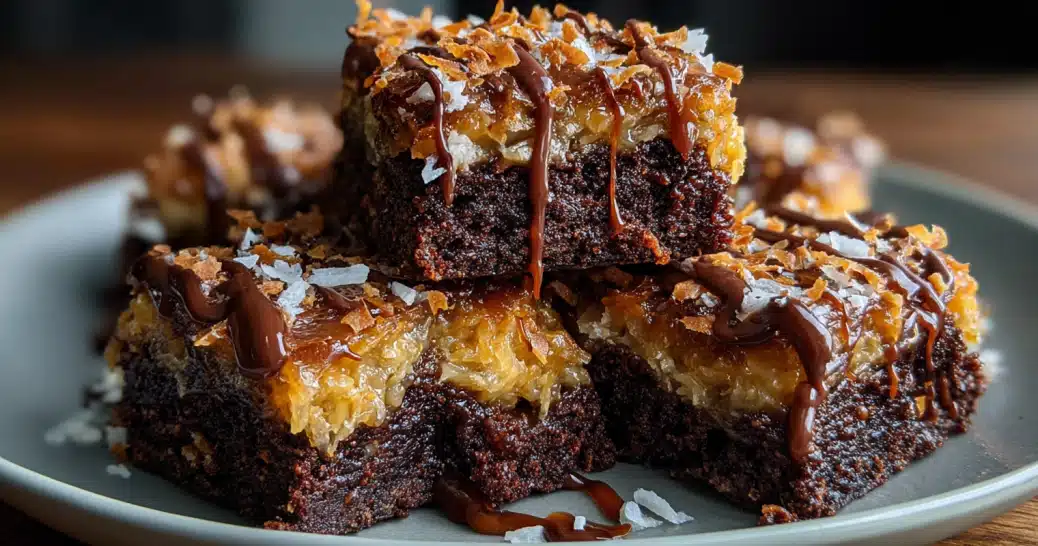 Easy Samoa brownies delicious dessert recipe with caramel and coconut