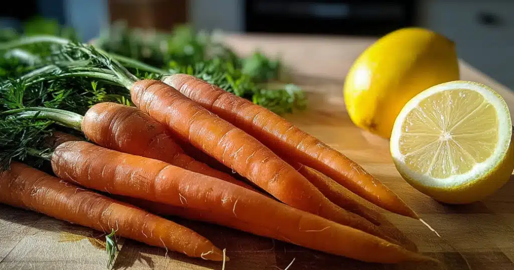 Lemon Carotene Cleanse Recipe: The Best Natural Detox Drink for Energy and Glowing Skin 5 fresh carrots and lemons for lemon carotene cleanse recipe