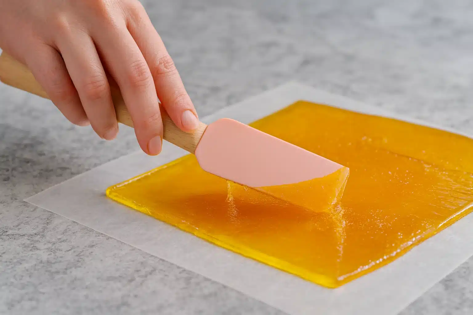 spreading gelatin sheet for gelatin sequins recipe