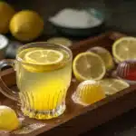 Gelatin trick recipe nighttime drink with lemon and warm water