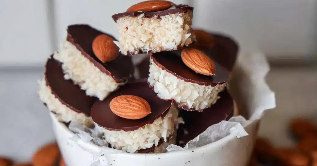 Healthy Almond Joys – The Best Guilt-Free Chocolate Coconut Treat