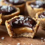 healthy twix cookie cups vegan dessert on white marble
