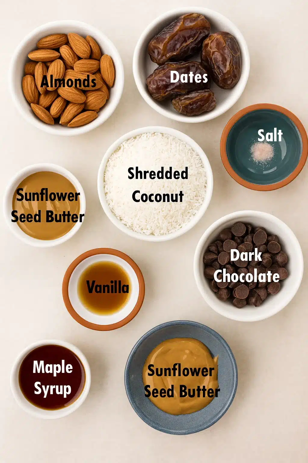 Ingredients for Healthy Twix Cookie Cups