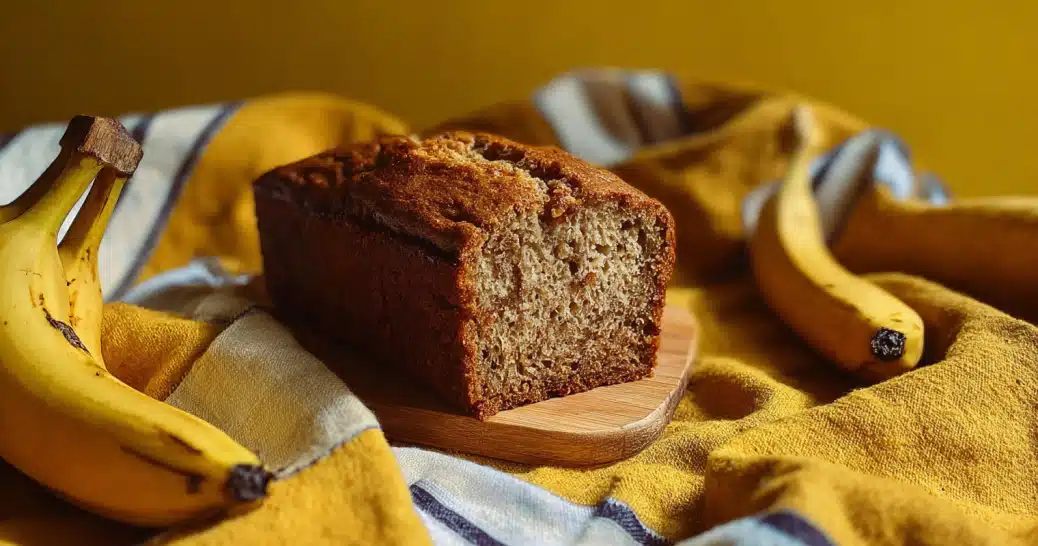 hector-banana-bread-loaf-with-bananas Hector Banana Bread loaf surrounded by ripe bananas