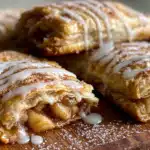 Crispy Homemade Apple Brown Sugar Cinnamon Toaster Strudels You’ll Love 3 Homemade apple brown sugar cinnamon toaster strudels with apple filling and glaze
