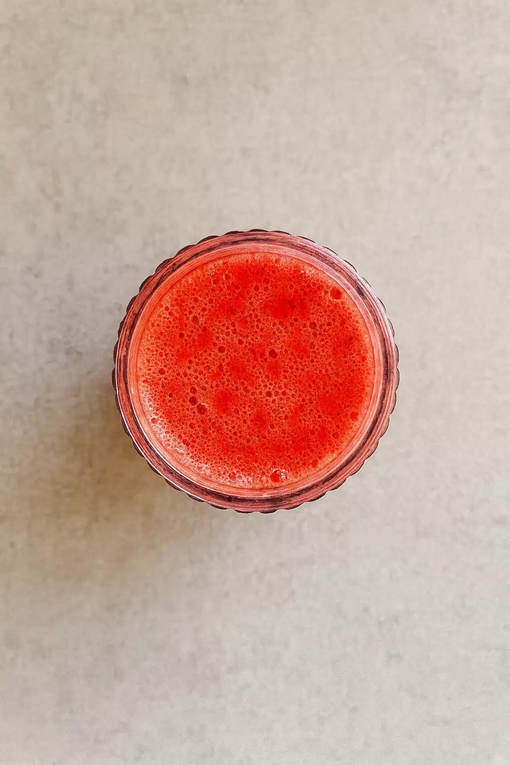 Homemade strawberry gummies strawberry puree blended until smooth