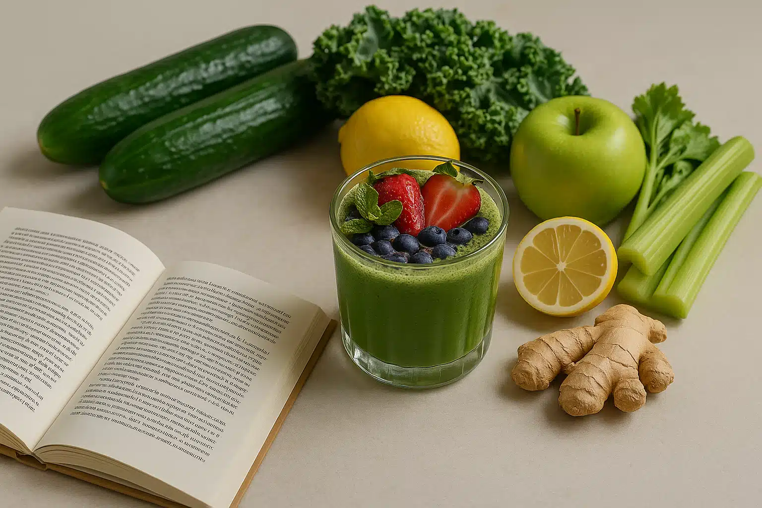 kelly ripa alkaline diet recipe green juice with cucumber, celery, lemon, apple, and ginger