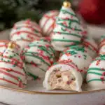 Little Debbie Christmas Tree Cakes Truffles recipe on a white plate