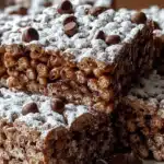 Muddy Buddy Rice Krispies recipe close-up chocolate peanut butter snack