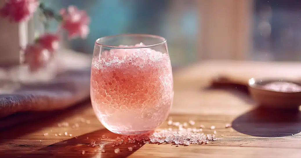 oprah-pink-salt-recipe-morning-detox-drink Oprah Pink Salt Recipe morning detox drink in glass