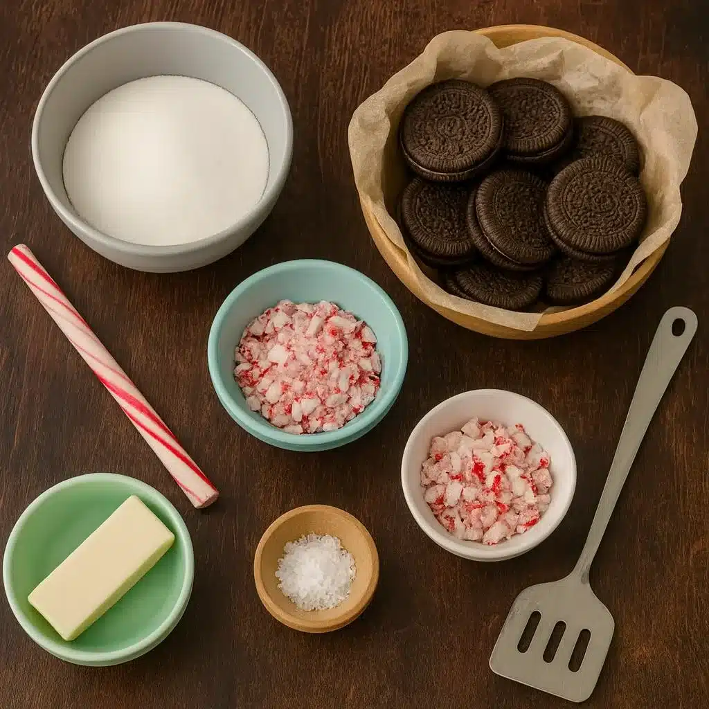 peppermint oreo white chocolate bark ingredients