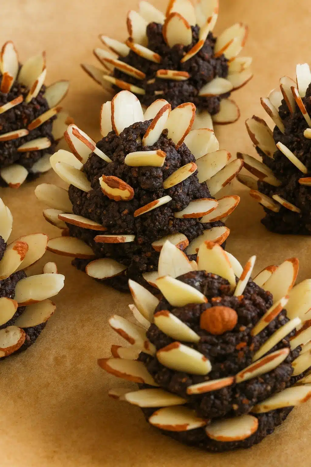 pine cone brownies before chocolate