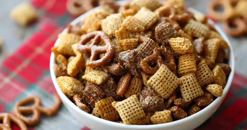 toffee-chex-mix toffee chex mix holiday snack