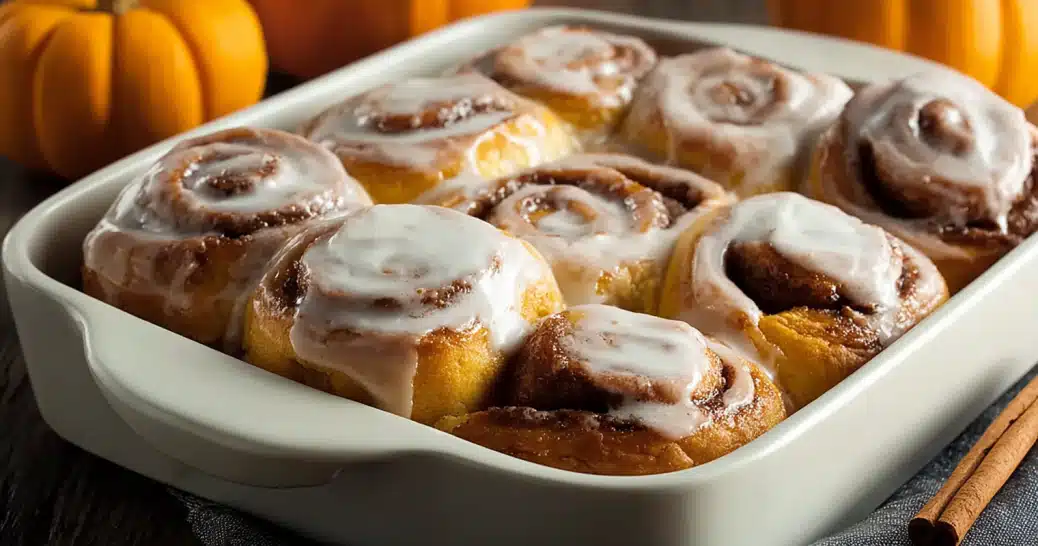 Well Made by Kiley Pumpkin Cinnamon Rolls fresh and frosted