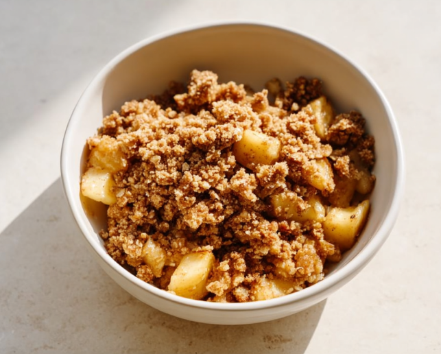 Healthy Breakfast Apple Crumble