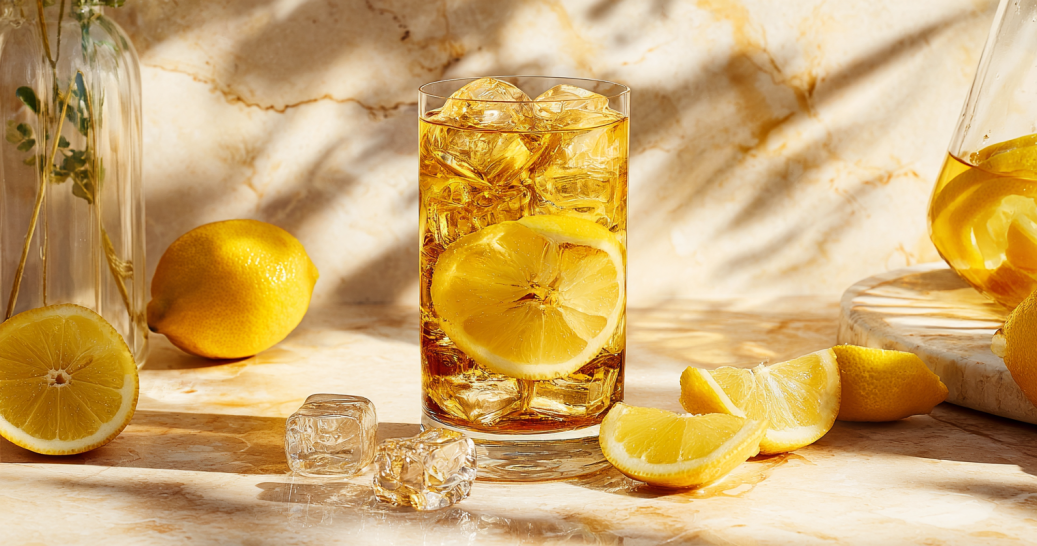 Berberine lemonade recipe with fresh lemon slices