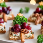 Bite-sized Christmas tree appetizers festive platter