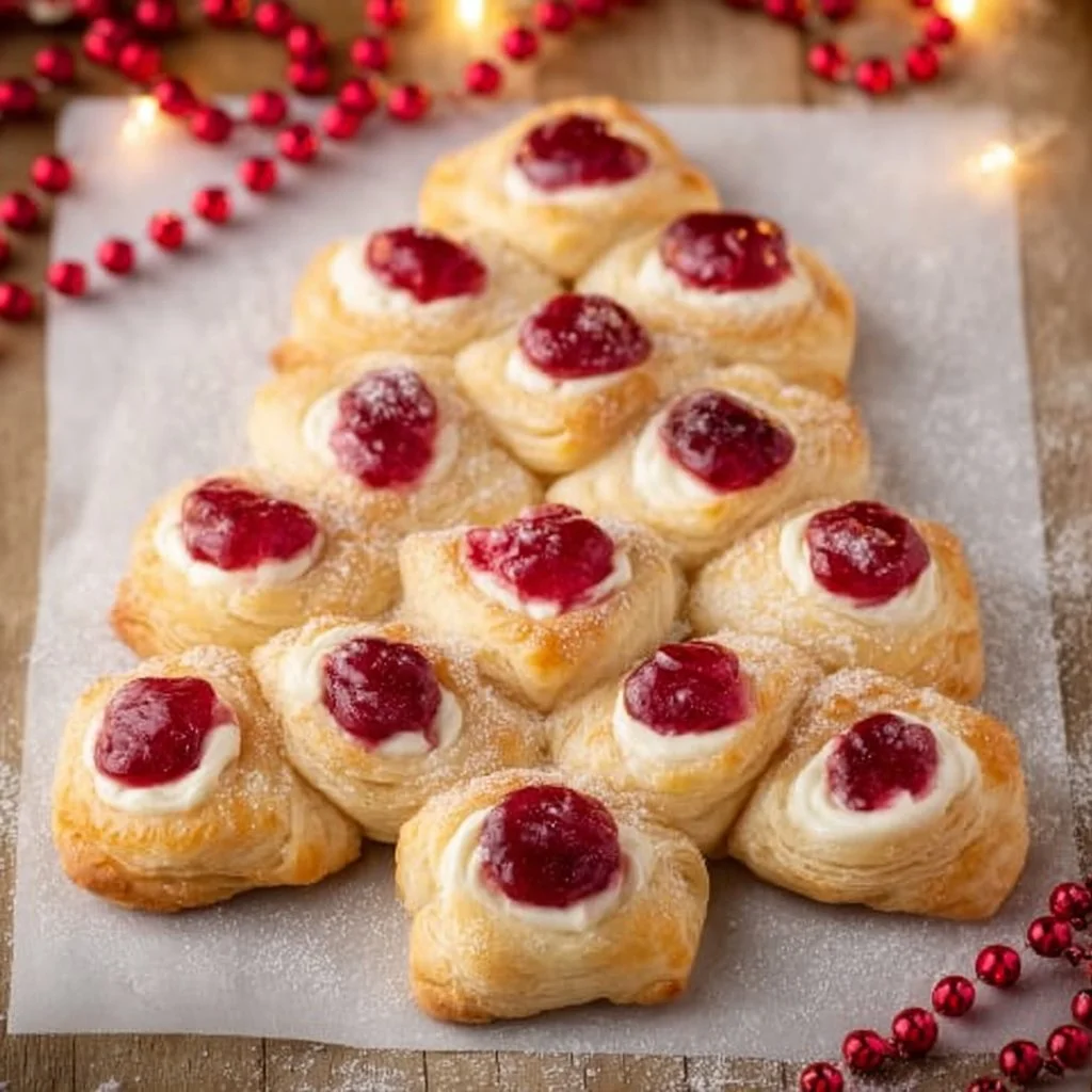 Christmas Tree Cream Cheese Danish