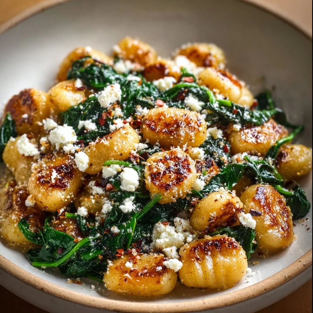 Creamy Gnocchi with Spinach and Feta