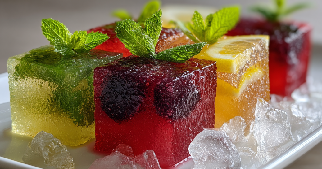 Flavored gelatin variations for the ice and gelatin weight loss trick