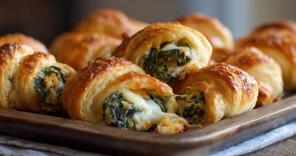 Spinach Cheese Stuffed Crescent Rolls