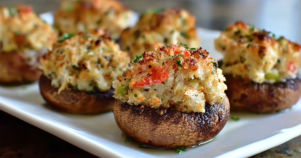 Crab-Stuffed Mushroom Caps