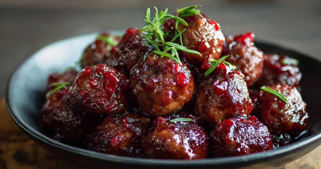 Cranberry Ginger Glazed Meatballs Recipe