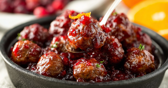 Cranberry Orange Holiday Meatballs