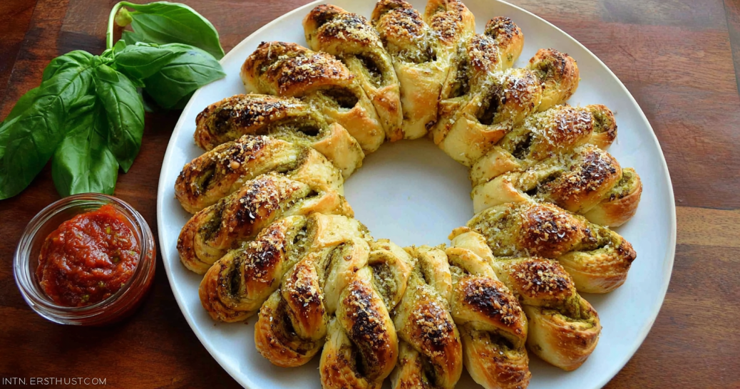 Puff Pastry Pesto Twists Wreath: A Festive, Flaky Holiday Favorite