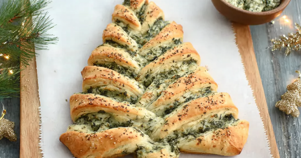 Spinach Dip Crescent Roll Christmas Tree