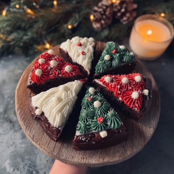 Frosted Christmas Brownies