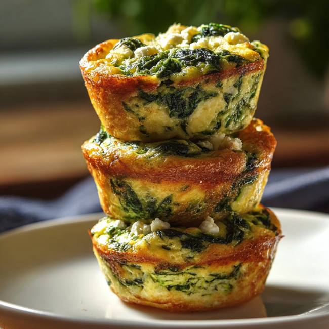 Egg Muffins with Spinach and Feta