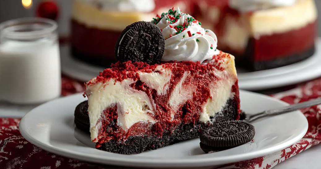Christmas Red Velvet Cheesecake Recipe Festive And Delicious