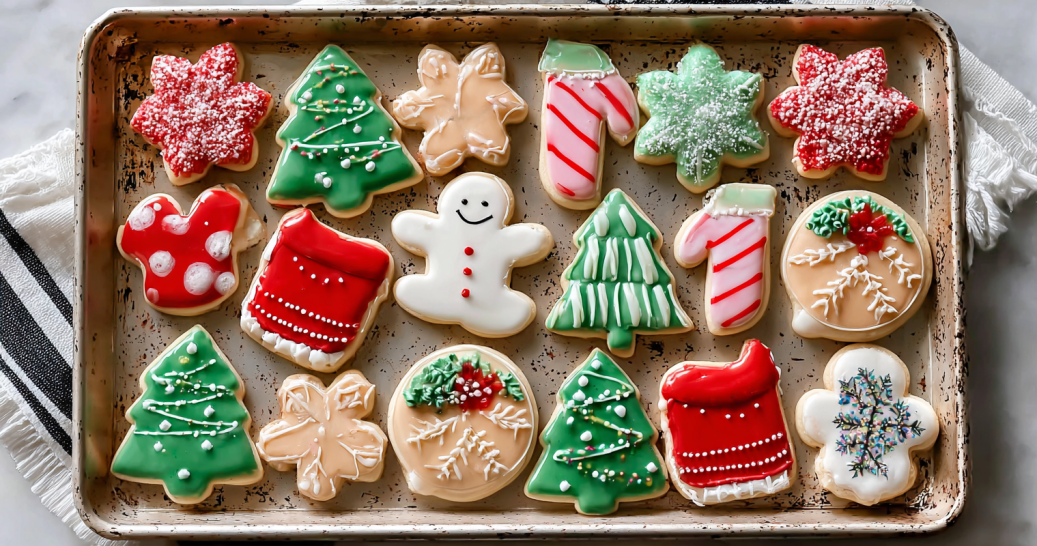 Christmas Sugar Cookies with Easy Icing