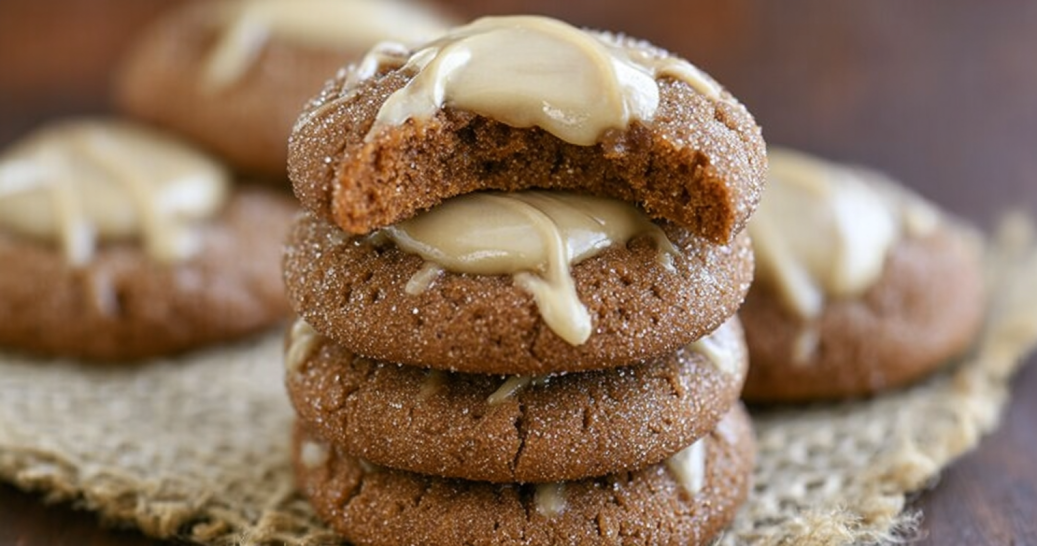 Gingerbread Thumbprint Cookies