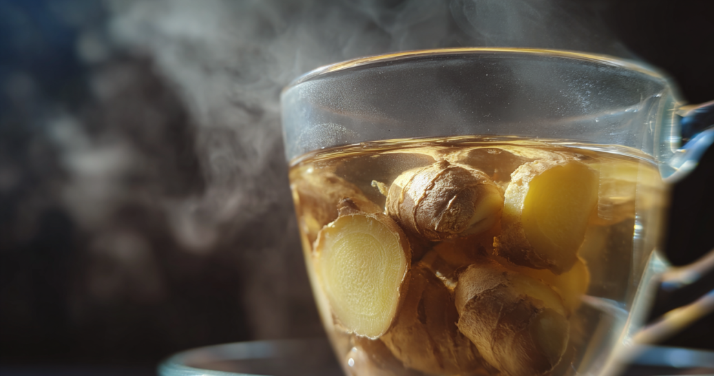 Japanese ginger trick morning drink in warm kitchen