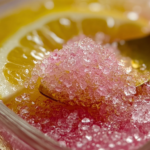 mounjaro gelatin recipe in glass dish close up