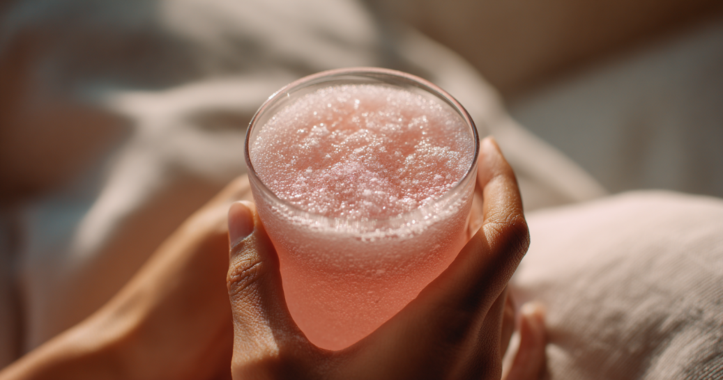 pink salt ACV baking soda drink for hydration